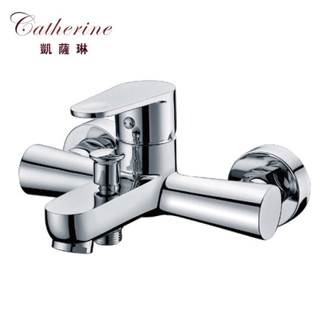 Contemporary Brass Single Lever Wall-Mounted Bathtub Mixer in Chrome (22005)