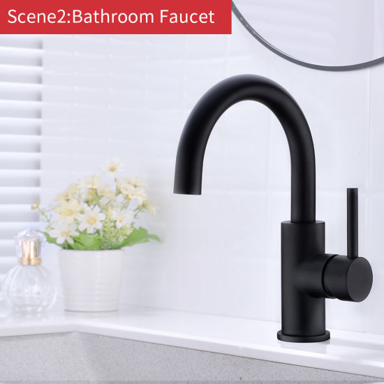 Black Bathroom Faucet, Bar Sink Faucet in Black