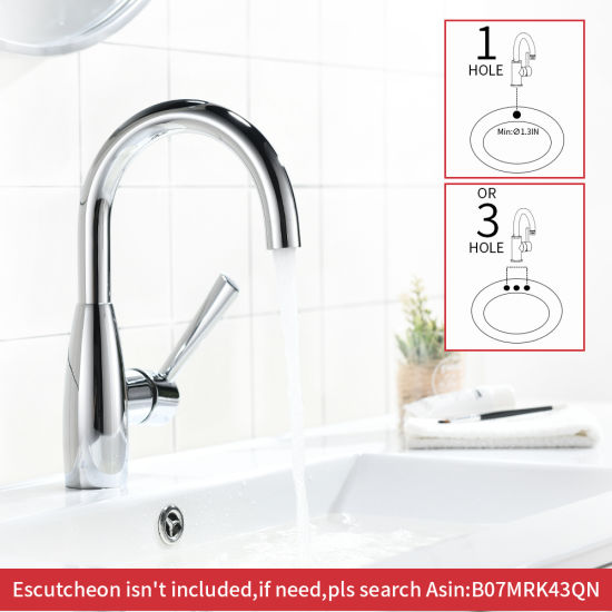 Single Hole Bathroom Tap, Bar Sink Faucet in Chrome