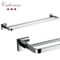 Fashion Square Brass Double Pole Towel Holder in Chrome (6602)