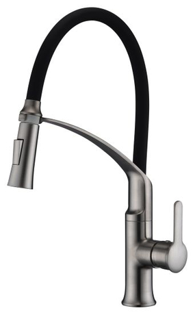 Brushed Black Pull out Kitchen Faucet Bathroom Taps