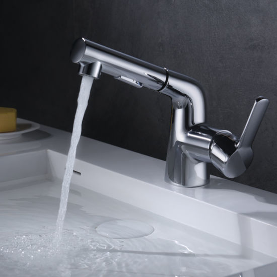 Pull out Bathroom Faucet, Basin Mixer Tap with Sprayer