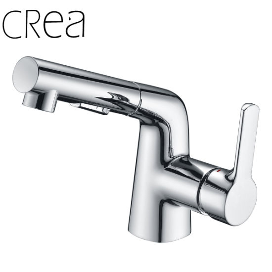 Bathroom Taps Faucet with Pull out Spray Brass Chrome Plated
