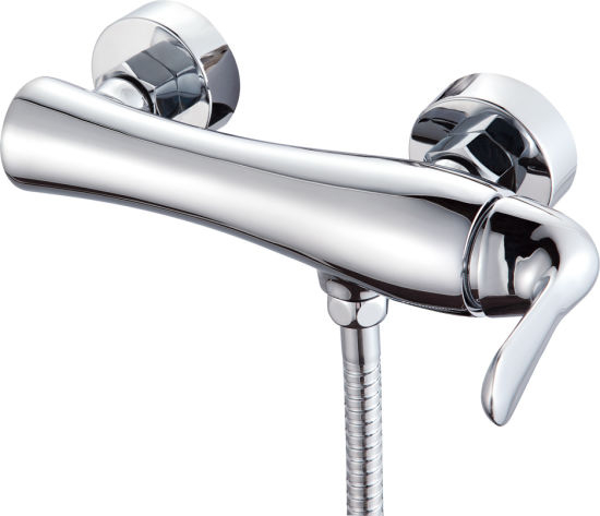Brass Single Handle Wall-Mounted Shower Faucet in Chrome (22404)