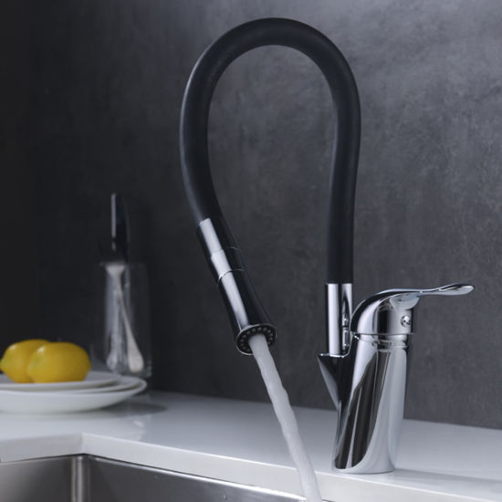 New Style Brass Chrome Sink Taps Flexible Spout Kitchen Faucet