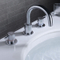 3 Hole Bathroom Faucet in Chrome, Widespread Faucet