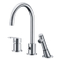 3 Hole Chrom Sink Faucet Basin Kitchen Tap Pull out