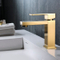 European Square Chrome Single Handle Brass Mixer Tap Bathroom Basin Faucet