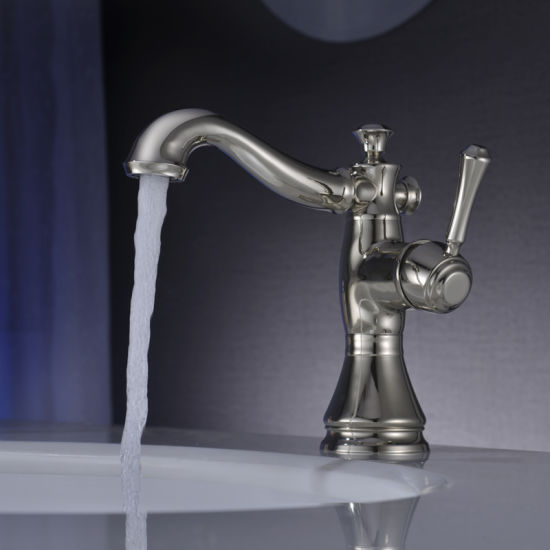 PVD Gold Basin Mixer Tap, Bathroom Faucet in PVD Nickle Color