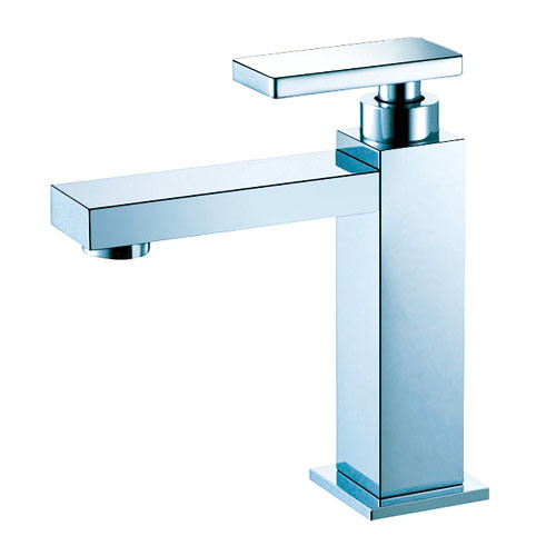 Brass Squaer Single Handle Cold Basin Tap in Chrome (101103)