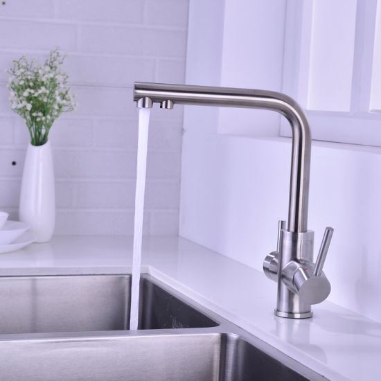 Stainless Steel 3 Way Kitchen Faucet for Filter Water