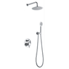 Air Injection Technology Brushed Chrome Shower Faucet Set for Bathroom