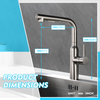 Factory custom 304 stainless steel kitchen tap pull out faucet