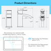 Ceramic single hole stainless steel bathroom faucet