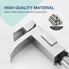 Single hole new design bathroom taps basin stainless steel faucet