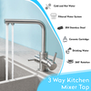 3 way stainless steel kitchen faucet with clean water