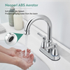 4 "center double handle stainless steel bathroom faucet