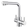 3 way kitchen faucet double handle stainless steel kitchen faucet with clean water