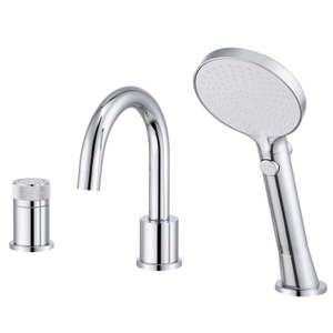 3 hole 304 stainless steel basin mixer with pull out sprayer faucet