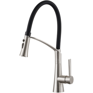 Kitchen 304 stainless steel single handle pull out the faucet