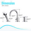 304 stainless steel faucet 3 hole basin mixer with pull out sprayer