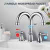 8 'Classic Bathroom Faucet 304 Stainless Steel Coated Double Handle Hot and Cold Water Switch Faucet