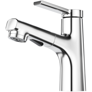 Pull out the bathroom basin stainless steel faucet