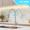 360 degree rotating 304 stainless steel pull-out function kitchen faucet