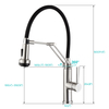 360 degree rotating stainless steel kitchen taps pull-out faucet