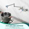 Dual function wall hanging folding stainless steel kitchen faucet