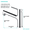 Pull out Bathroom Faucet with Sprayer Single Hole Basin Mixer Tap