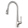 Single hole kitchen pull out stainless steel faucet