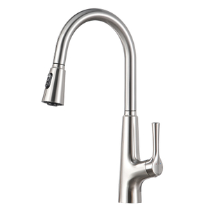 Single hole kitchen pull out stainless steel faucet