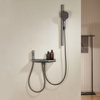 3 function exposed shower set with temperature display