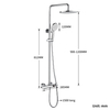 Two function thermostatic stainless steel bathroom shower set