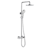 Two function thermostatic stainless steel bathroom shower set