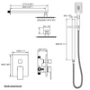 Pressure balance valve concealed shower set with lifting rod