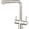 3 way pull out Lead-free chrome kitchen filter faucet