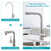 3 way chromium stainless steel kitchen faucet with clean water