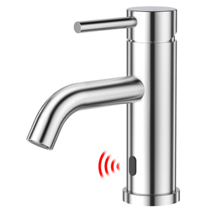 Single hole 304 stainless steel taps bathroom sensor basin faucet