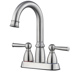 4 "center double handle stainless steel bathroom faucet