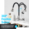 304 stainless steel wall mounted kitchen faucet with flexible nozzle