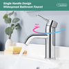 Single hole 304 stainless steel basin bathroom faucet