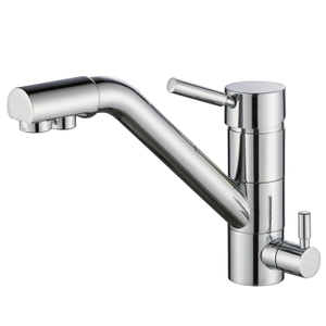 Stainless steel chrome color with water purification function kitchen faucet