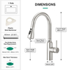 40247BN Pull Down Kitchen Faucet with Cold And Hot 