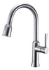 Deck Mounted Pull out Kitchen Silver Faucet Water Mixer Tap