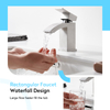 Ceramic single hole stainless steel bathroom faucet