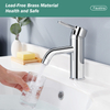 Single hole 304 stainless steel basin bathroom faucet