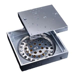 Factory direct sales of 100 * 100mm square bathroom 304 stainless steel floor drain sewage processor