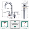 4 "center double handle stainless steel bathroom faucet